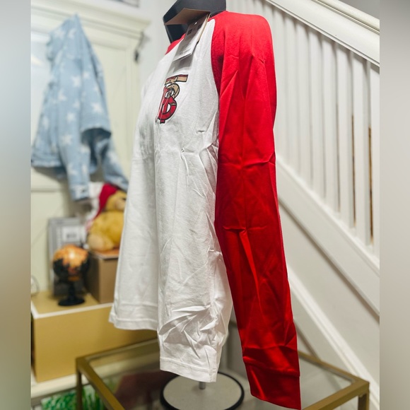 NWT Men’s Small/Women’s Medium Burberry Rory Monogram Motif Sweatshirt White/Red - Picture 6 of 14